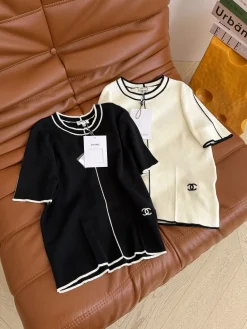 CHANEL Sweaters Black-White S-L B25202609063539