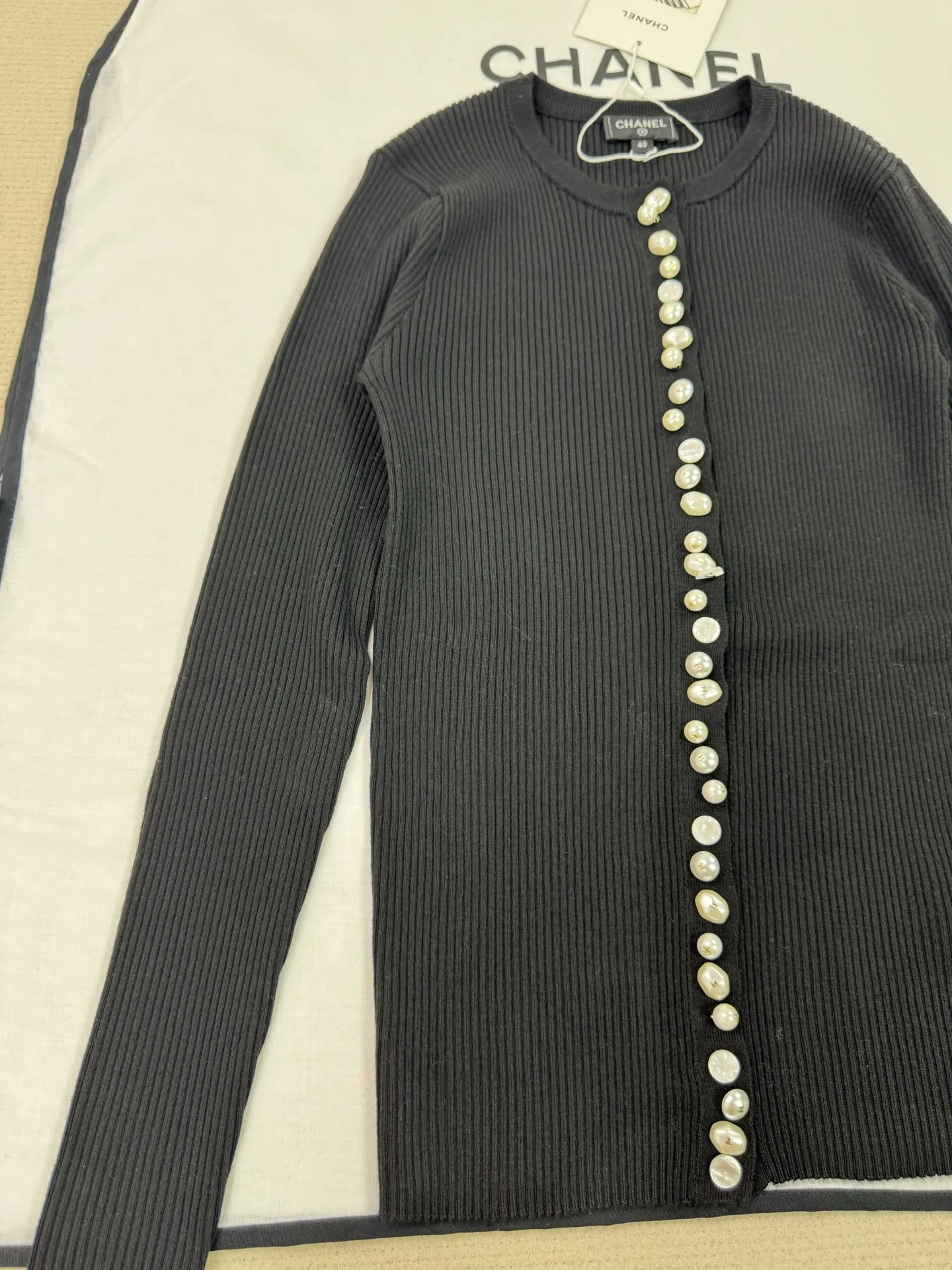 CHANEL Sweaters Black-White S-L C15202609061753 - Image 6