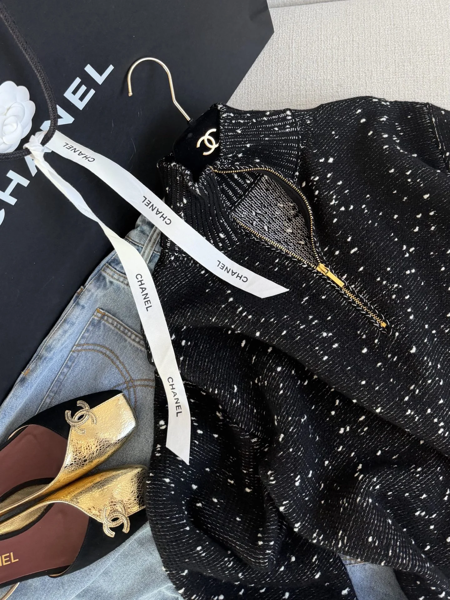 CHANEL Sweaters Black-White S-L D95202609062338 - Image 2