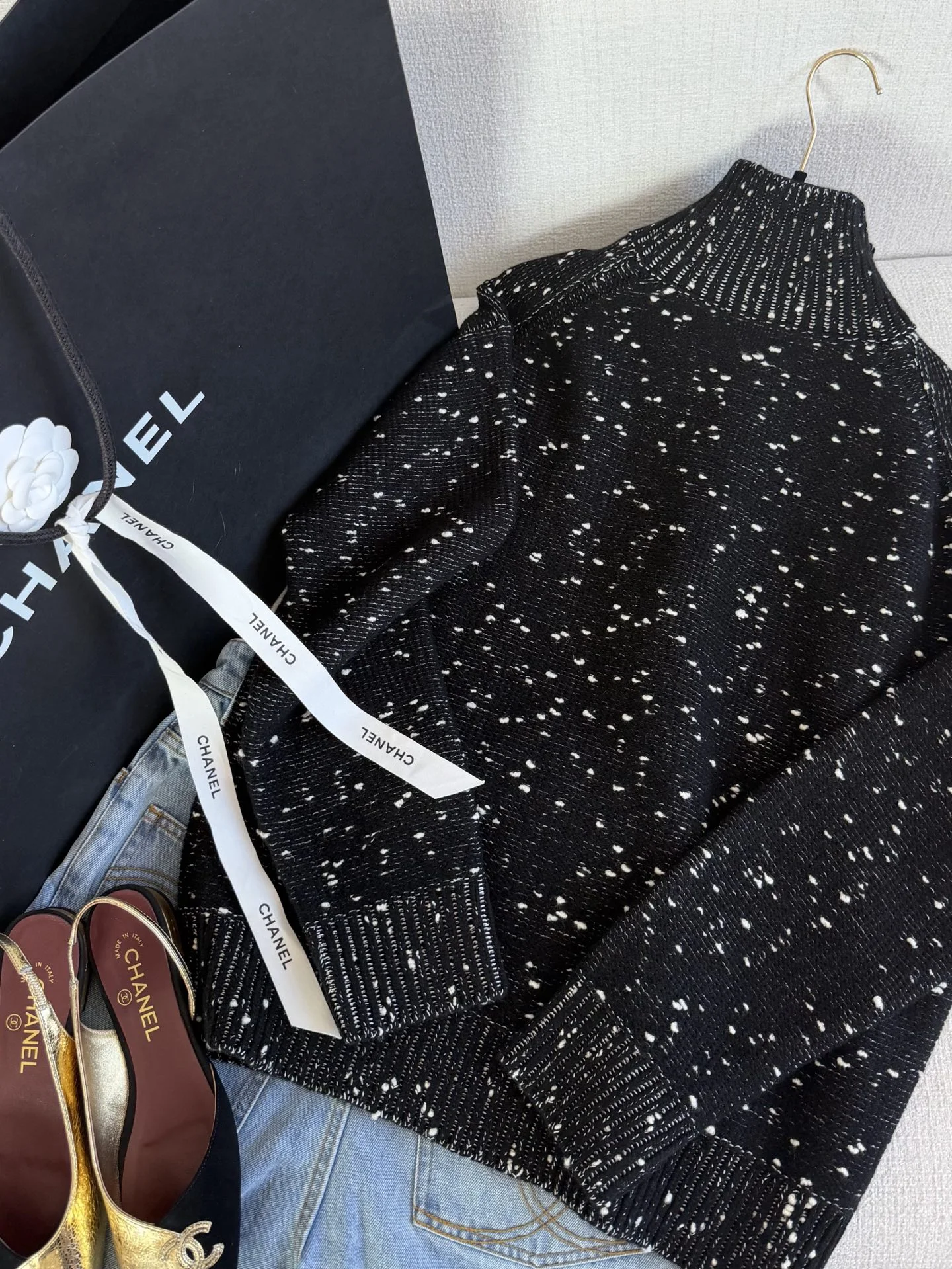 CHANEL Sweaters Black-White S-L D95202609062338 - Image 8