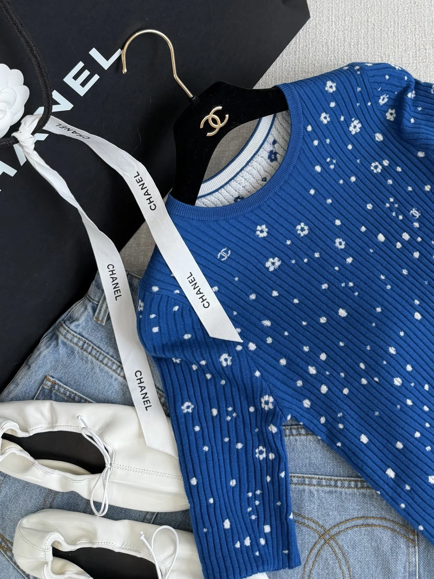 CHANEL Sweaters Blue-White S-L C55202609061998 - Image 2