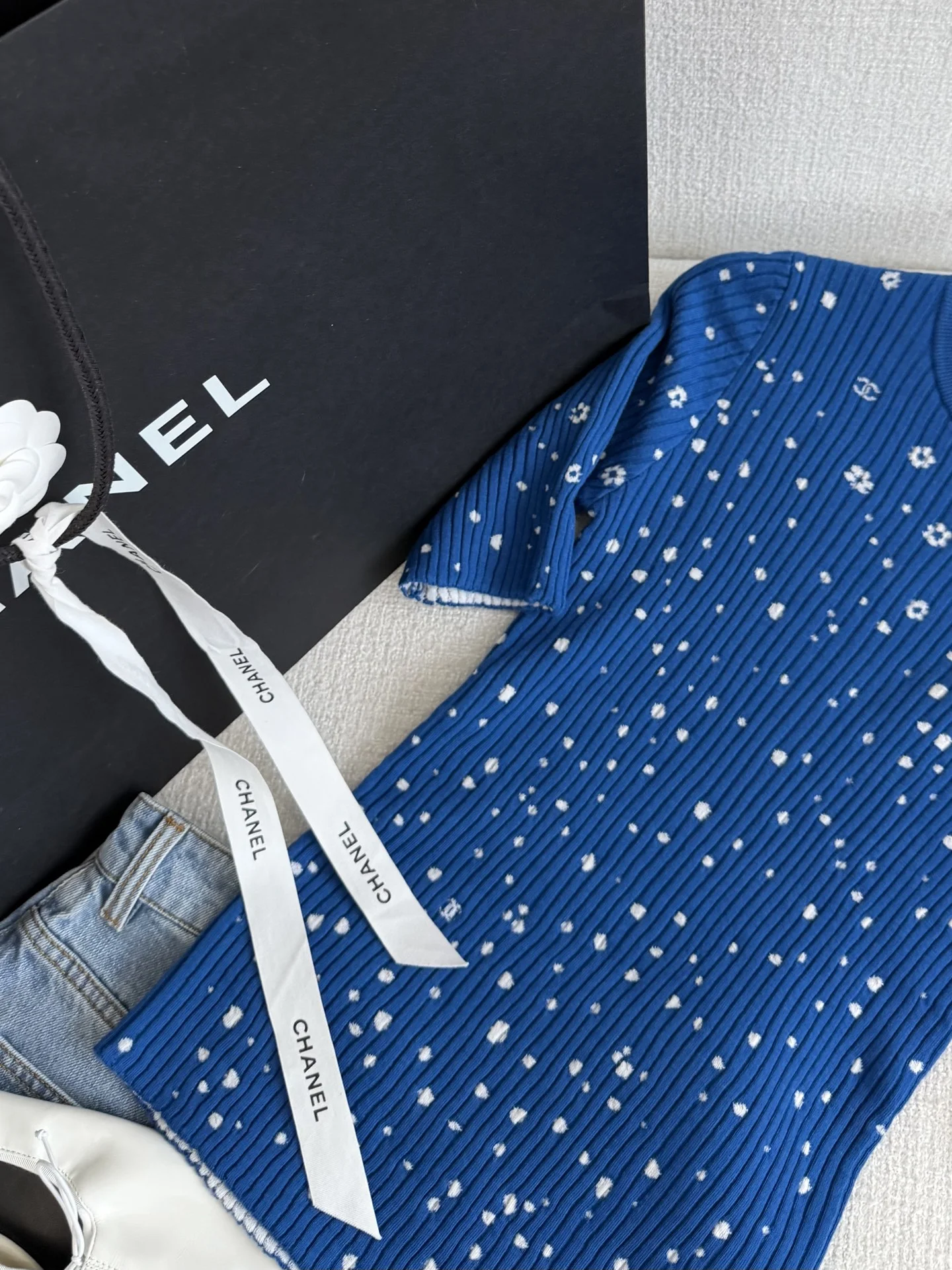 CHANEL Sweaters Blue-White S-L C55202609061998 - Image 3