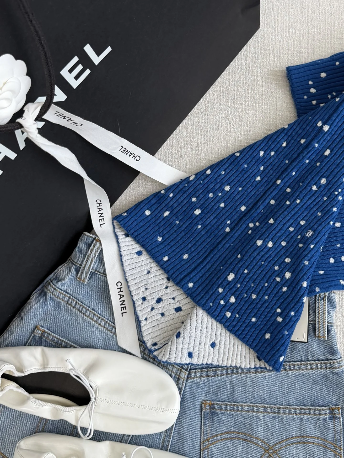 CHANEL Sweaters Blue-White S-L C55202609061998 - Image 6