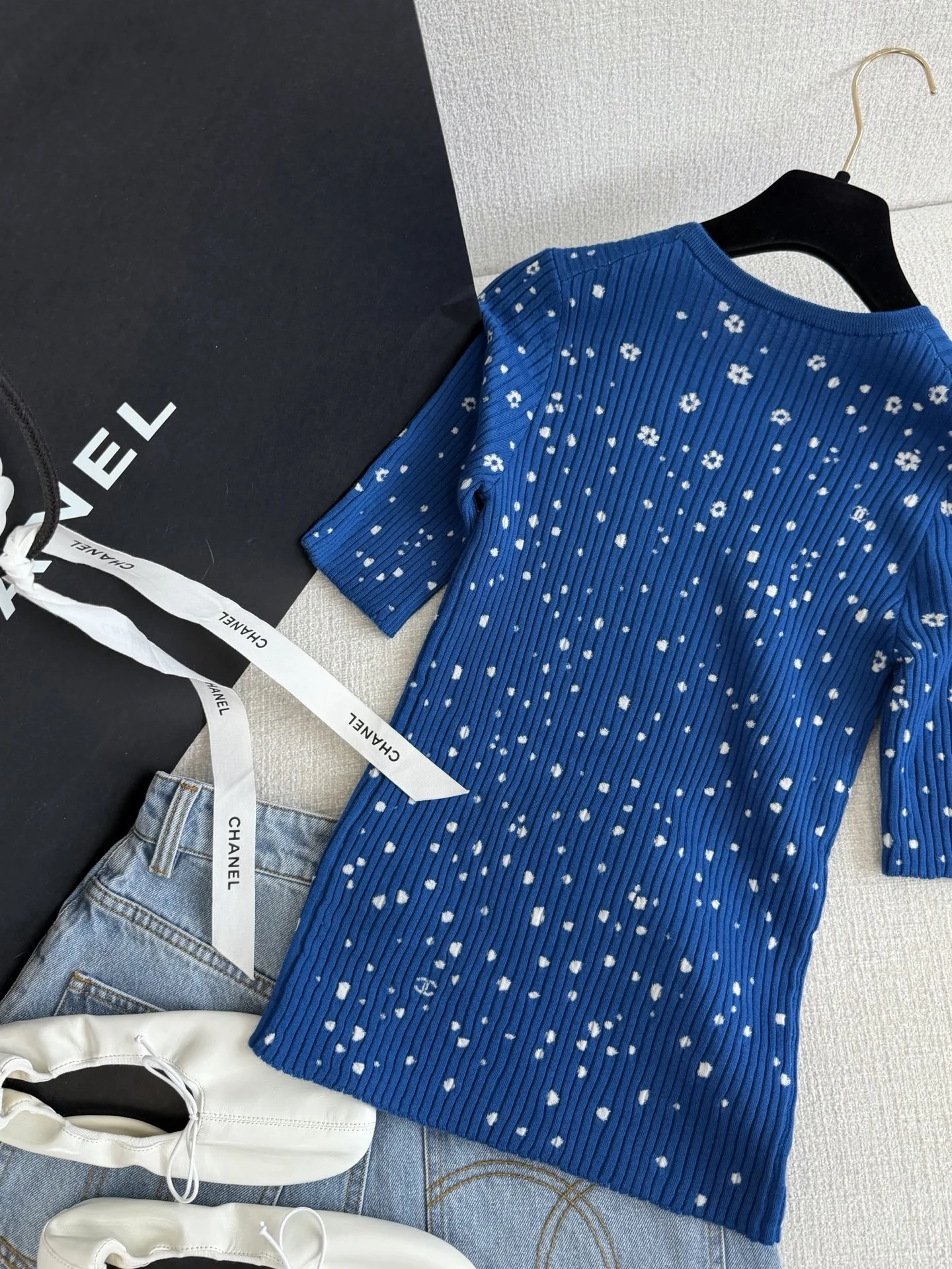 CHANEL Sweaters Blue-White S-L C55202609061998 - Image 8