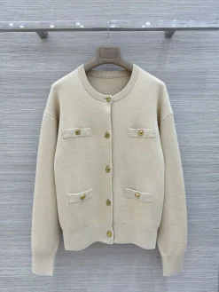 CHANEL Sweaters Cashmere Beige-Gold 36-40 D25202609062018