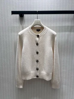 CHANEL Sweaters Cashmere Cream-Black 36-40 D35202609062582