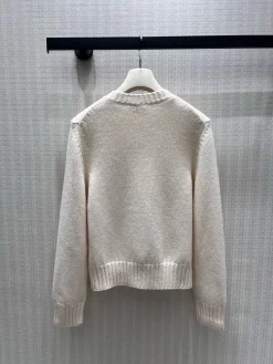 Alternative view of CHANEL Sweaters Cashmere Cream-Black 36-40 D35202609062582