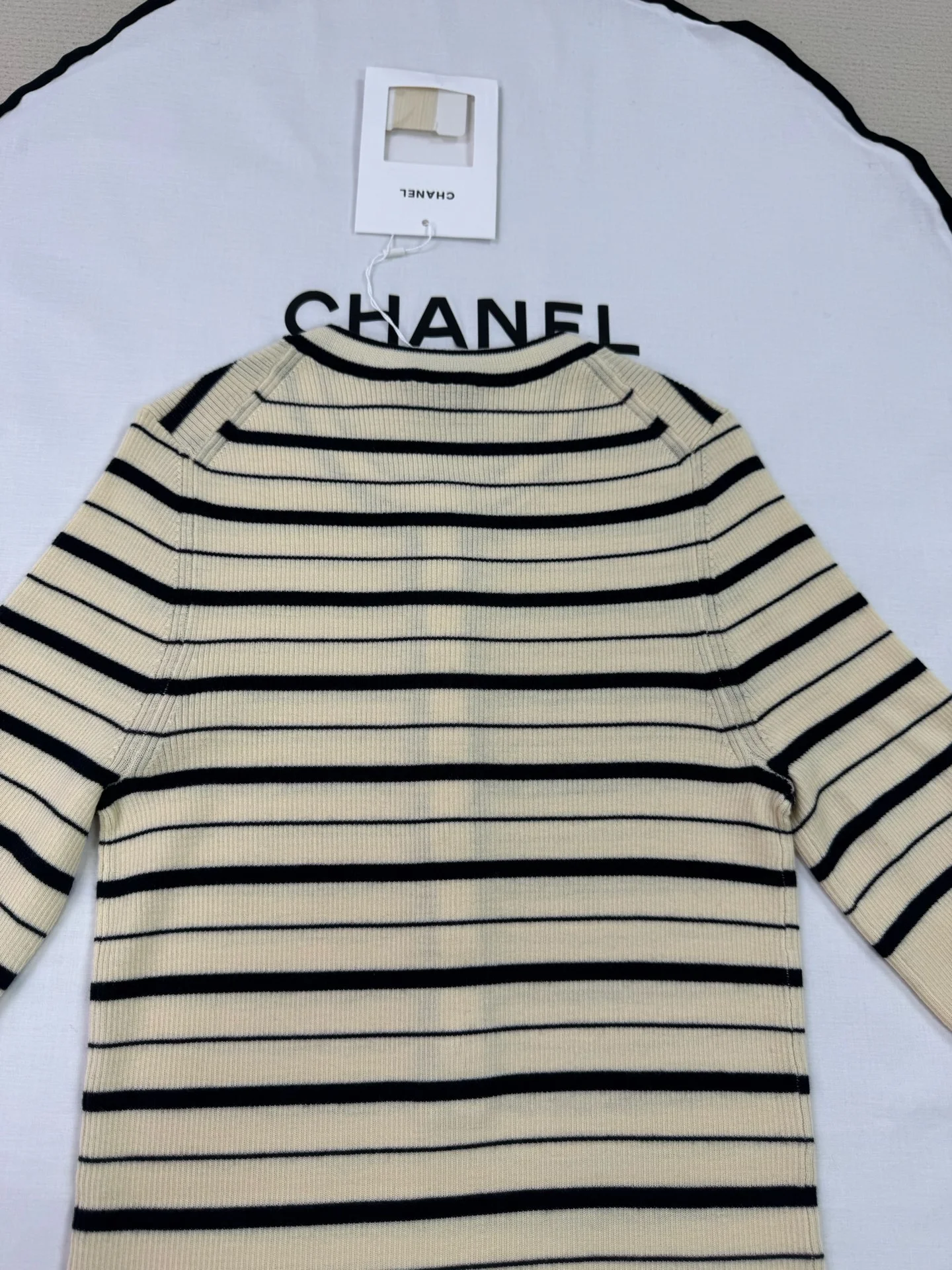 CHANEL Sweaters Cream-Black S-L C45202609061754 - Image 3