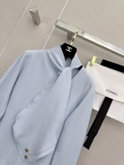 Alternative view of CHANEL Sweaters Light Blue-Gold S-L C80202609061111
