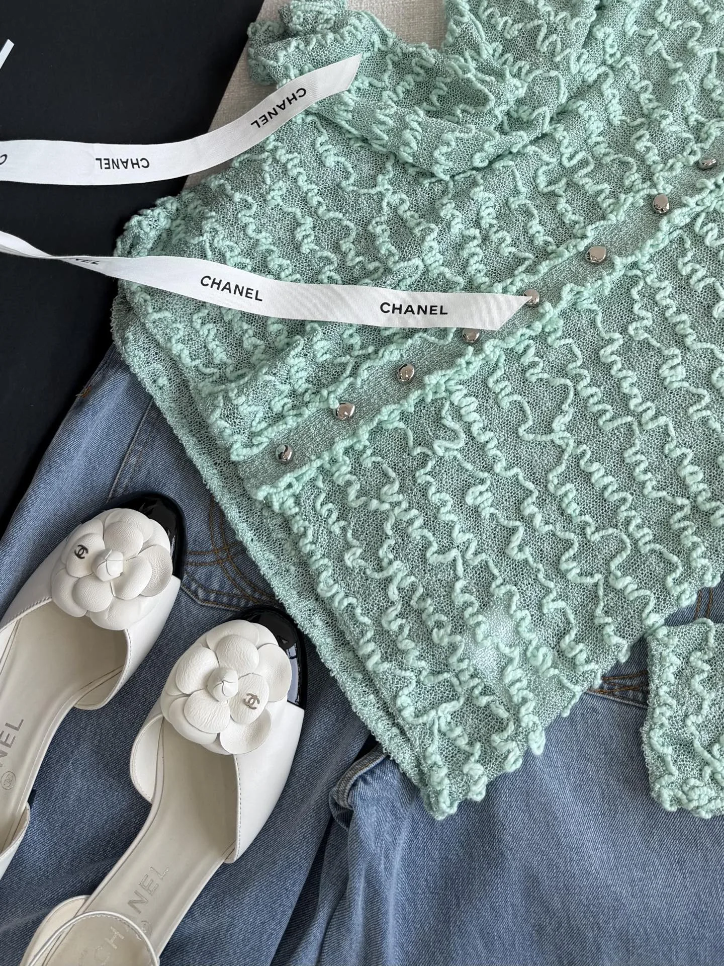 CHANEL Sweaters Mint Green-Silver S-L C15202609060284 - Image 6