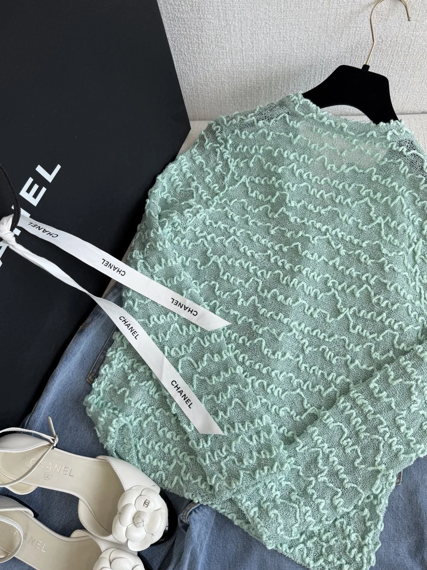 CHANEL Sweaters Mint Green-Silver S-L C15202609060284 - Image 8