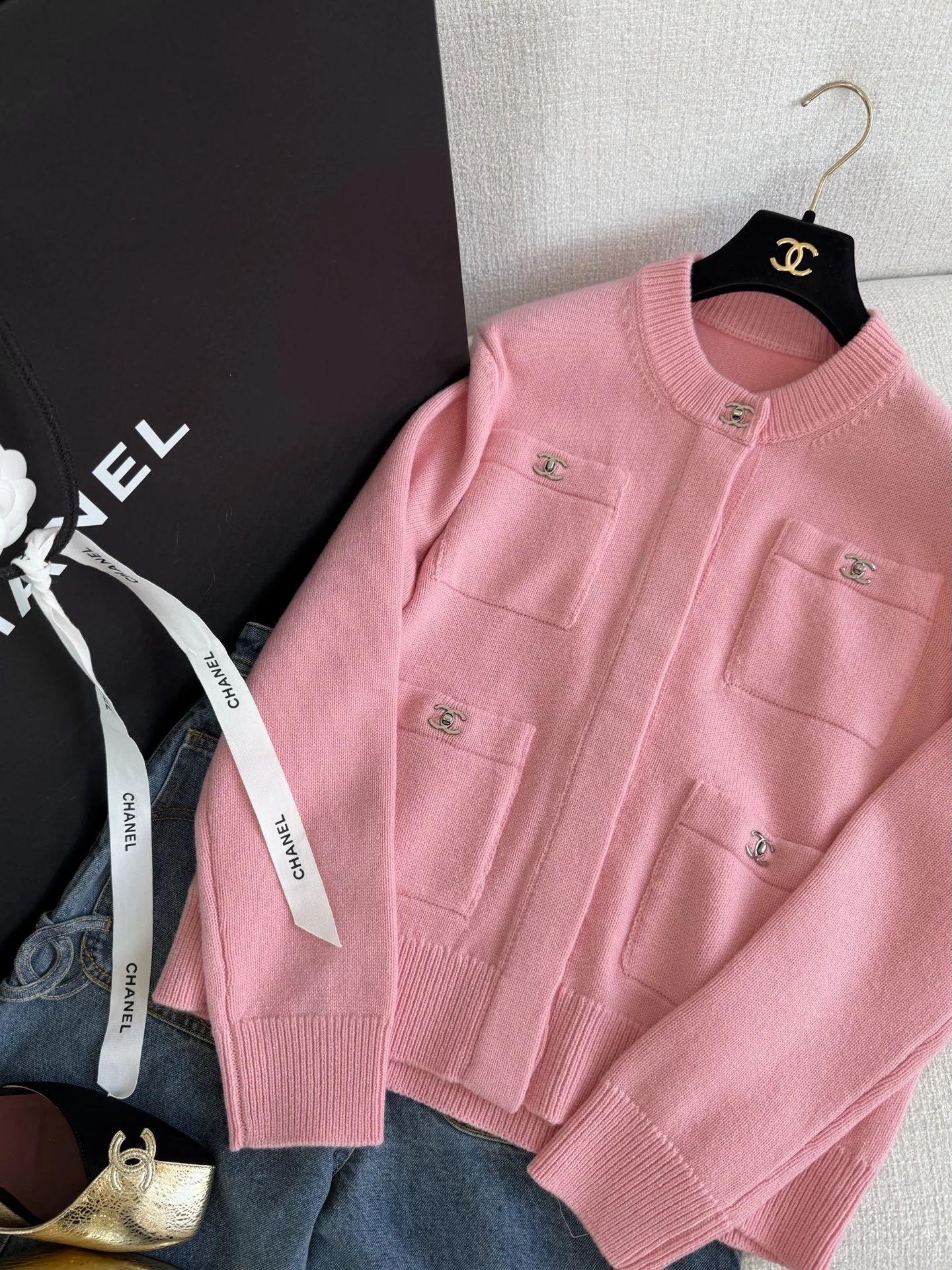 CHANEL Sweaters Pink-Silver S-L E05202609061058