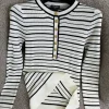 CHANEL Sweaters White-Black S-L B05202609062769