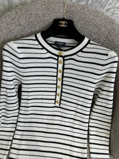 Alternative view of CHANEL Sweaters White-Black S-L B05202609062769