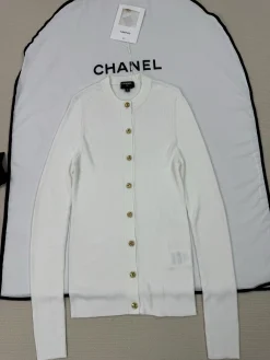 CHANEL Sweaters White-Gold S-L C05202609063142