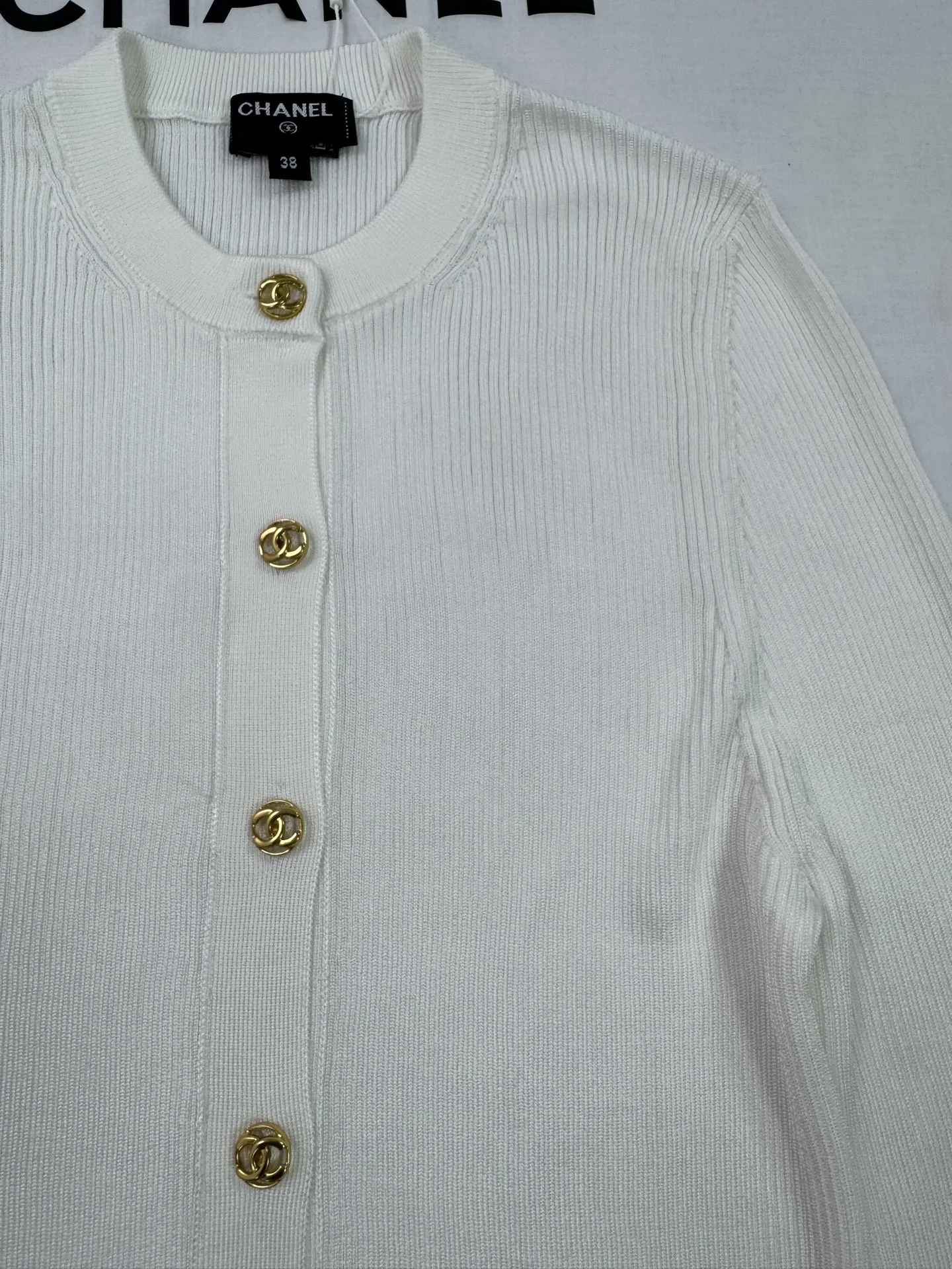 CHANEL Sweaters White-Gold S-L C05202609063142 - Image 5