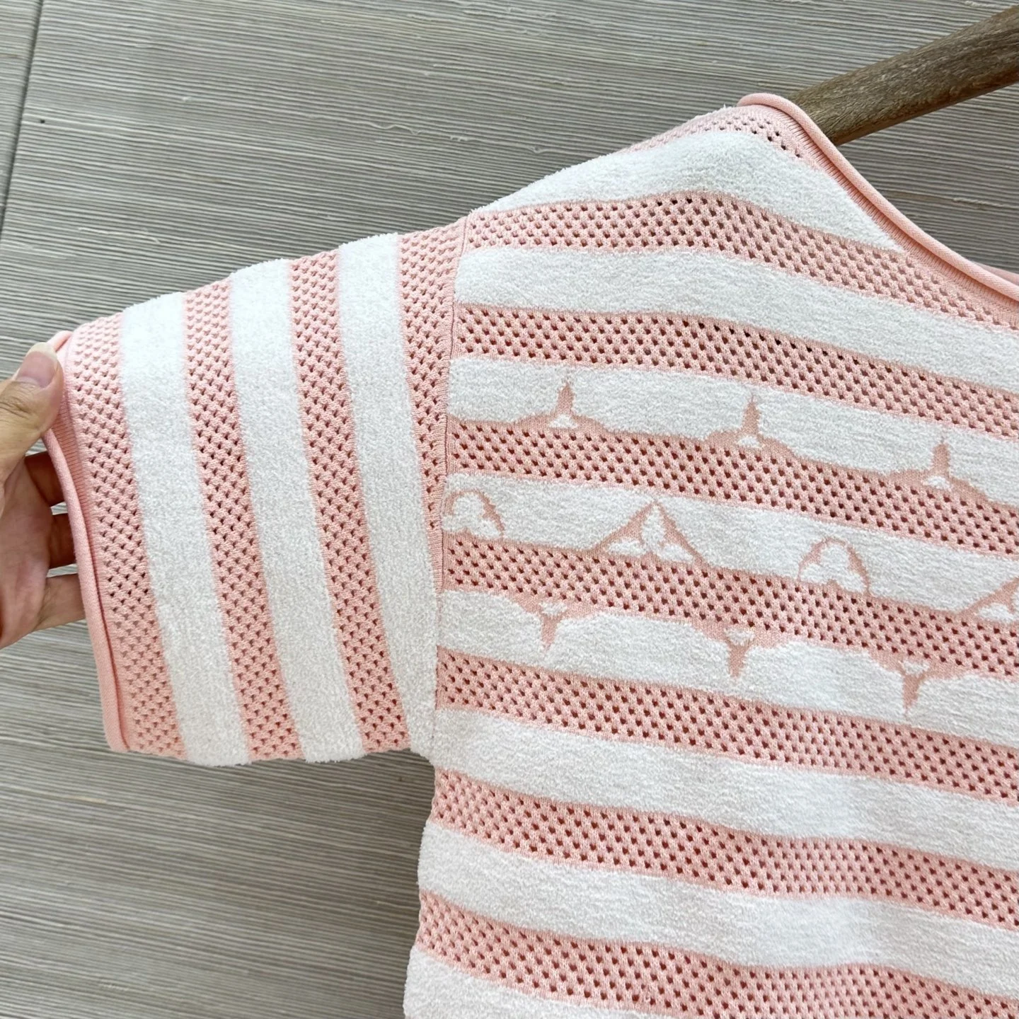 CHANEL Sweaters Wool Pink-White M B15202609062029 - Image 3