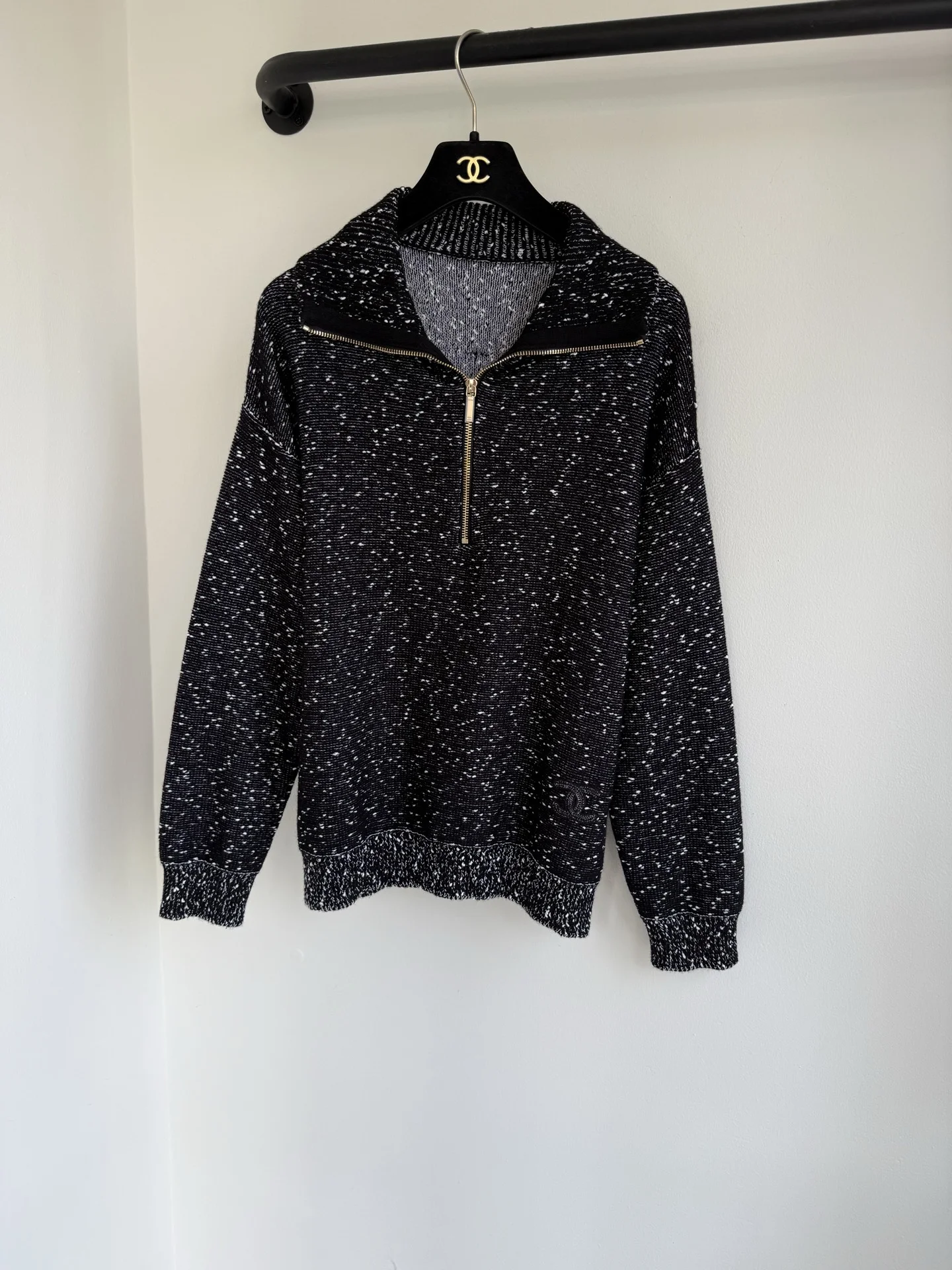 CHANEL Sweaters Wool Silk Black-White 36-40 C70202609062860 - Image 2