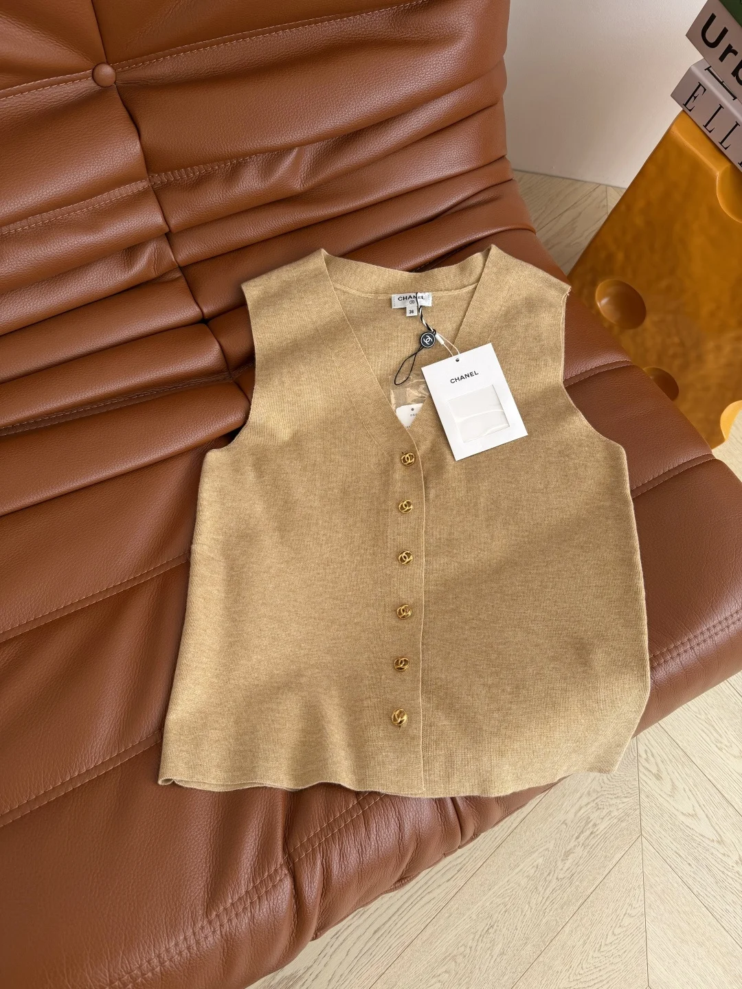 CHANEL Sweaters Wool Teal-Brown-Beige S-L B15202609061733 - Image 3