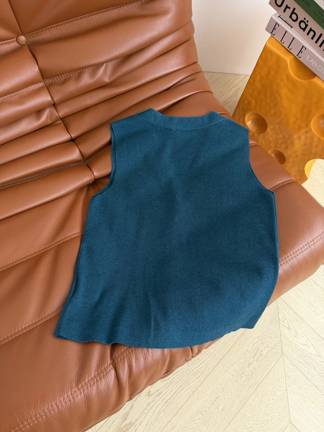 CHANEL Sweaters Wool Teal-Brown-Beige S-L B15202609061733 - Image 9