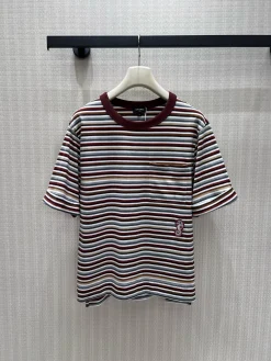 CHANEL T-shirts Maroon-Gray S-L B25202609061857