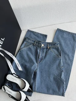 CHANEL Trousers Blue-White-Black S-L C35202609060285