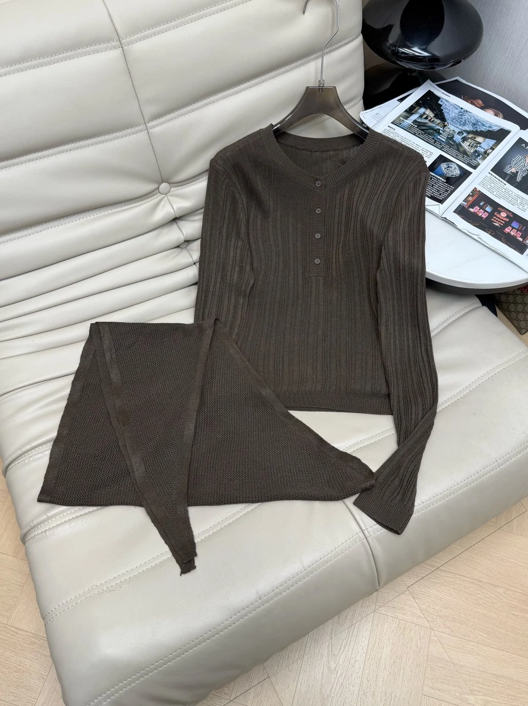CHANEL Trousers Brown-Blue S-L B95202609063155 - Image 2