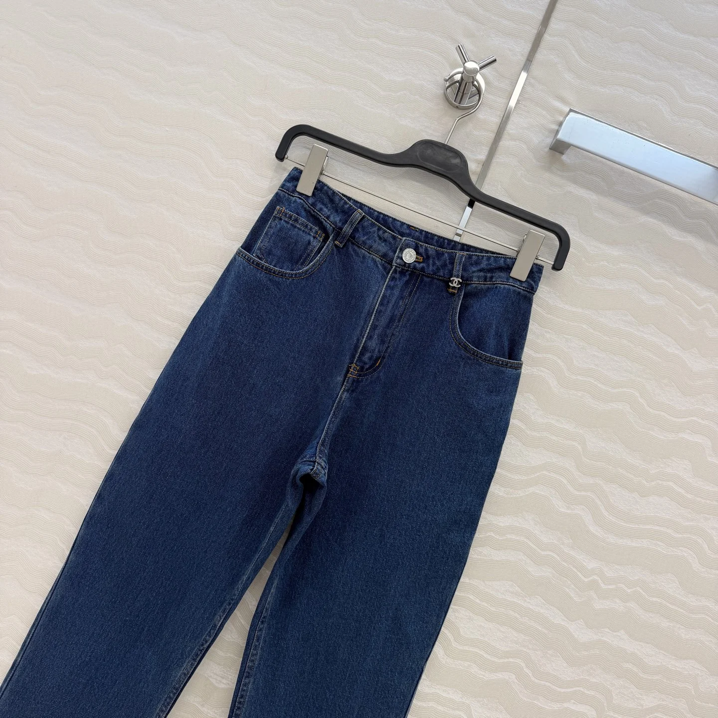 CHANEL Trousers Denim Blue 36 B70202609061275 - Image 2