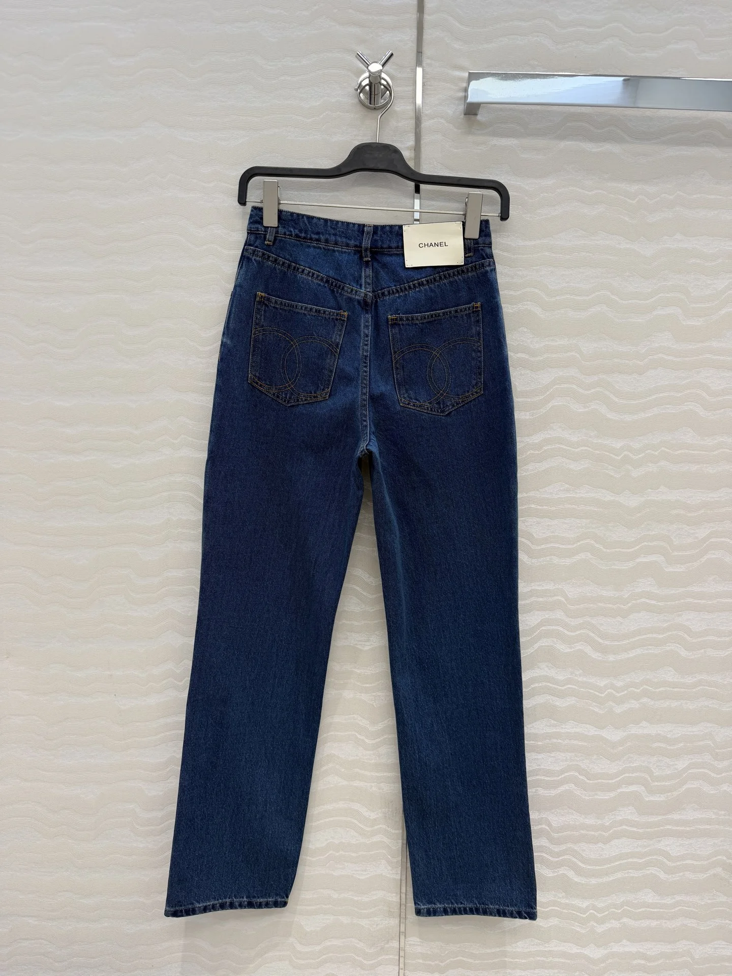 CHANEL Trousers Denim Blue 36 B70202609061275 - Image 8