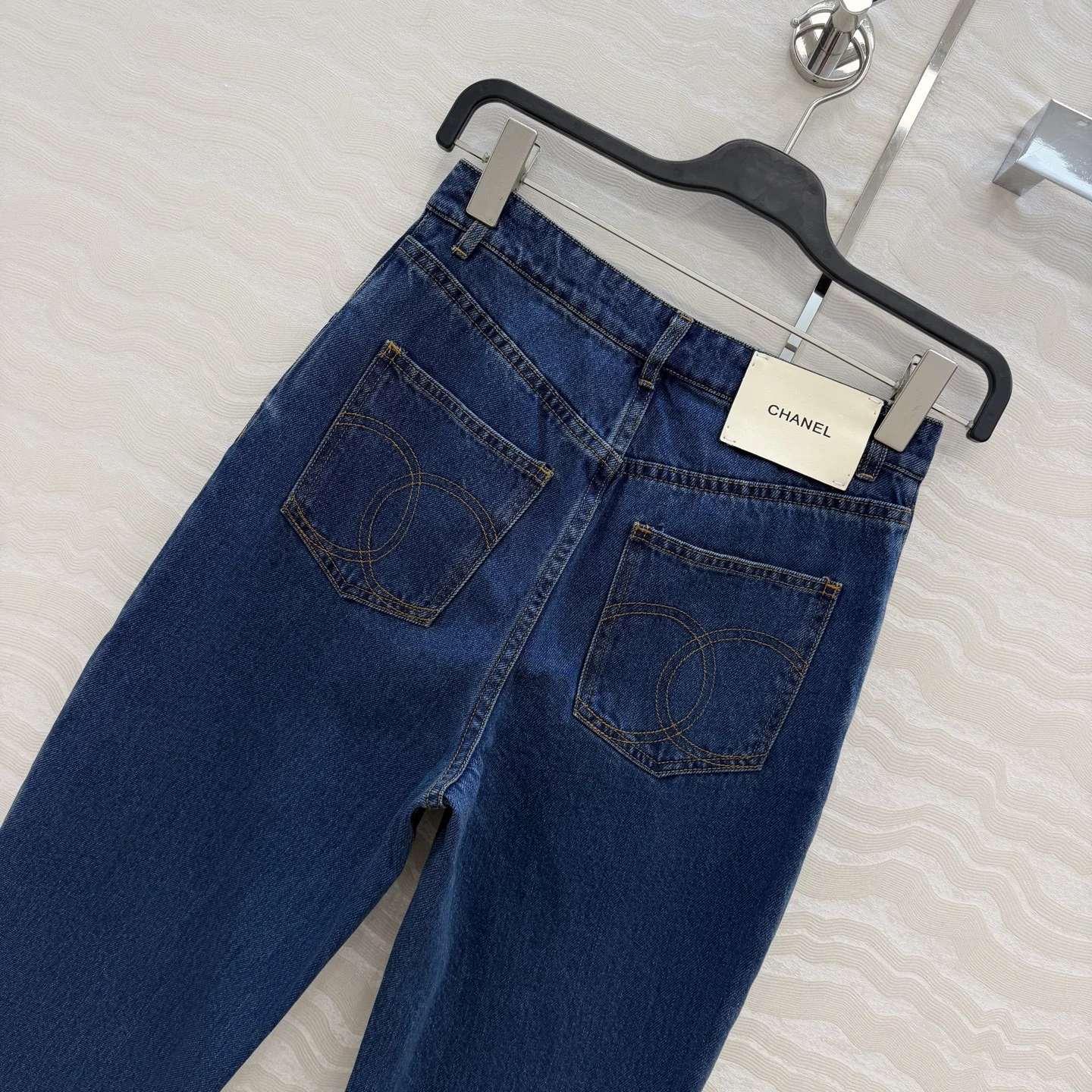 CHANEL Trousers Denim Blue 36 B70202609061275 - Image 9