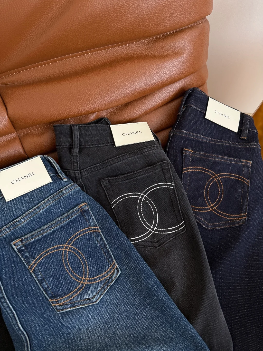 CHANEL Trousers Denim Blue-Black S-L B45202609061395 - Image 2