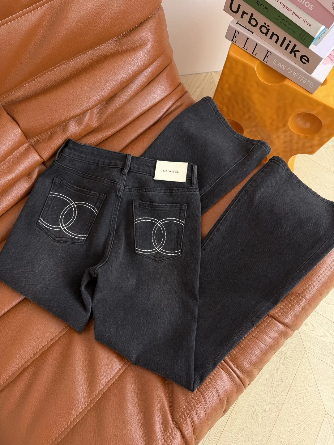 CHANEL Trousers Denim Blue-Black S-L B45202609061395 - Image 6