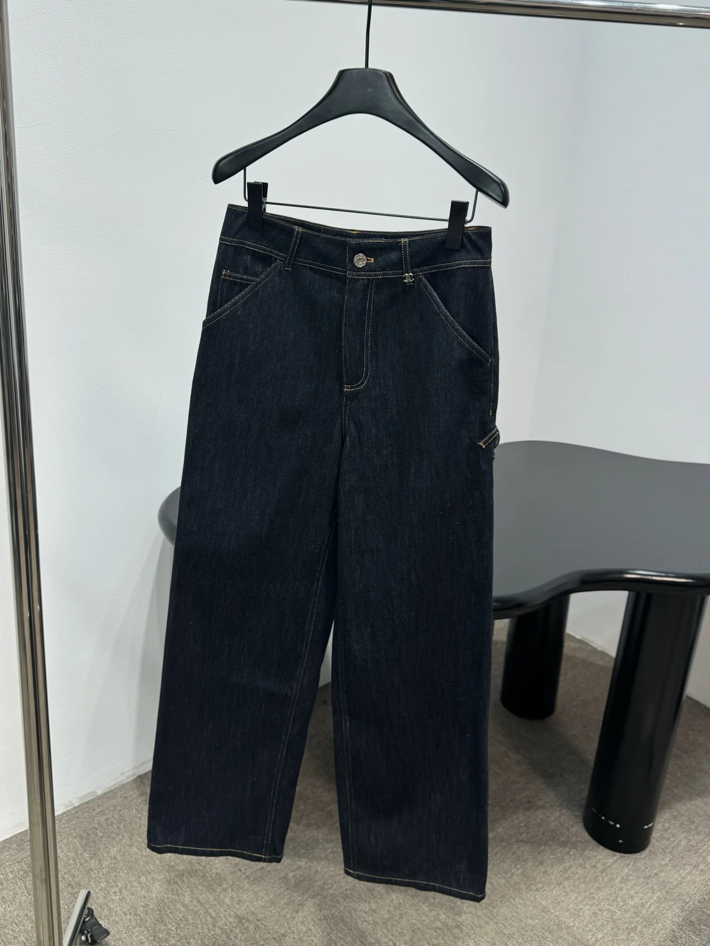 CHANEL Trousers Denim Dark Blue S M L C30202609061723 - Image 2