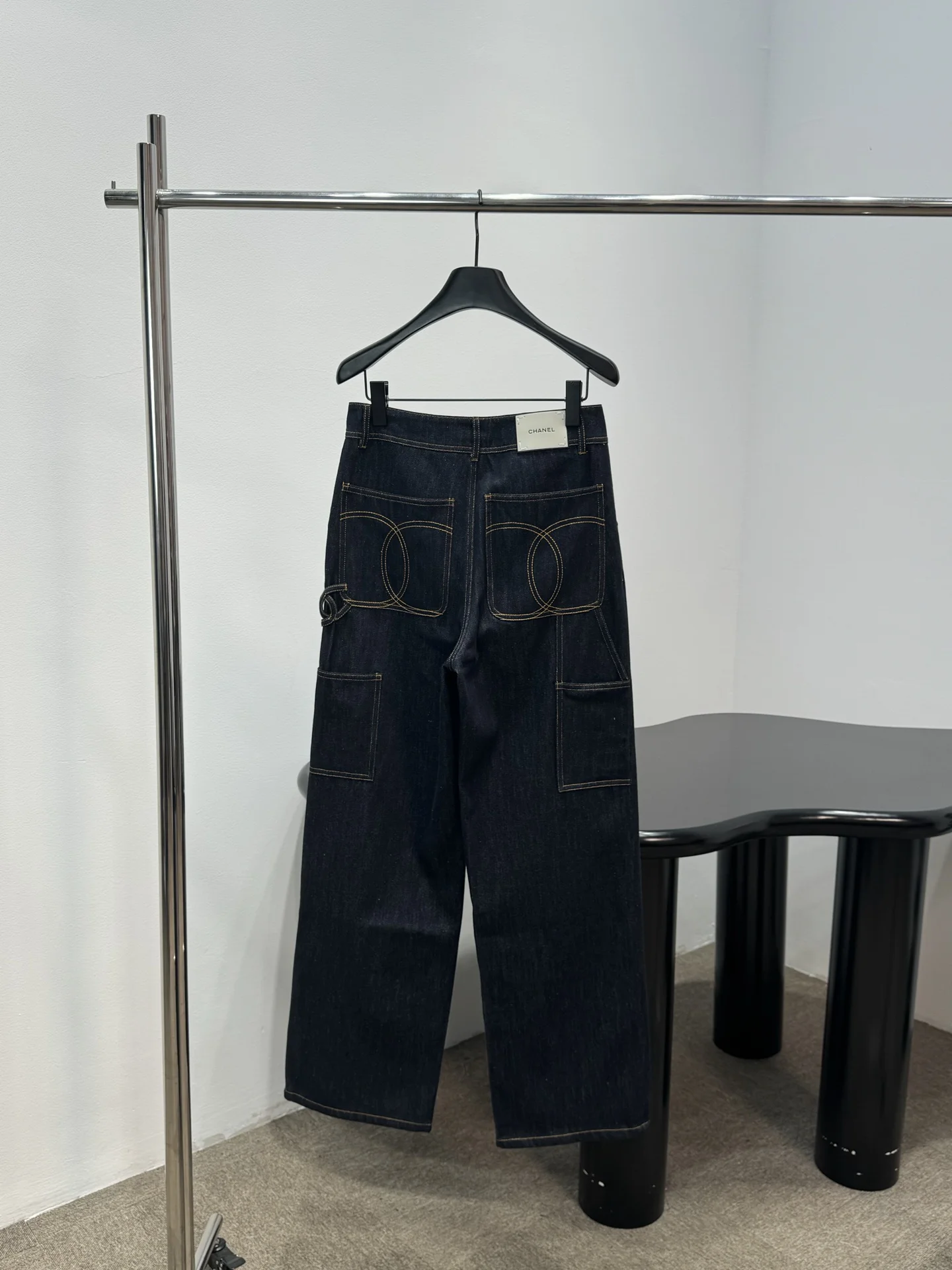 CHANEL Trousers Denim Dark Blue S M L C30202609061723 - Image 3