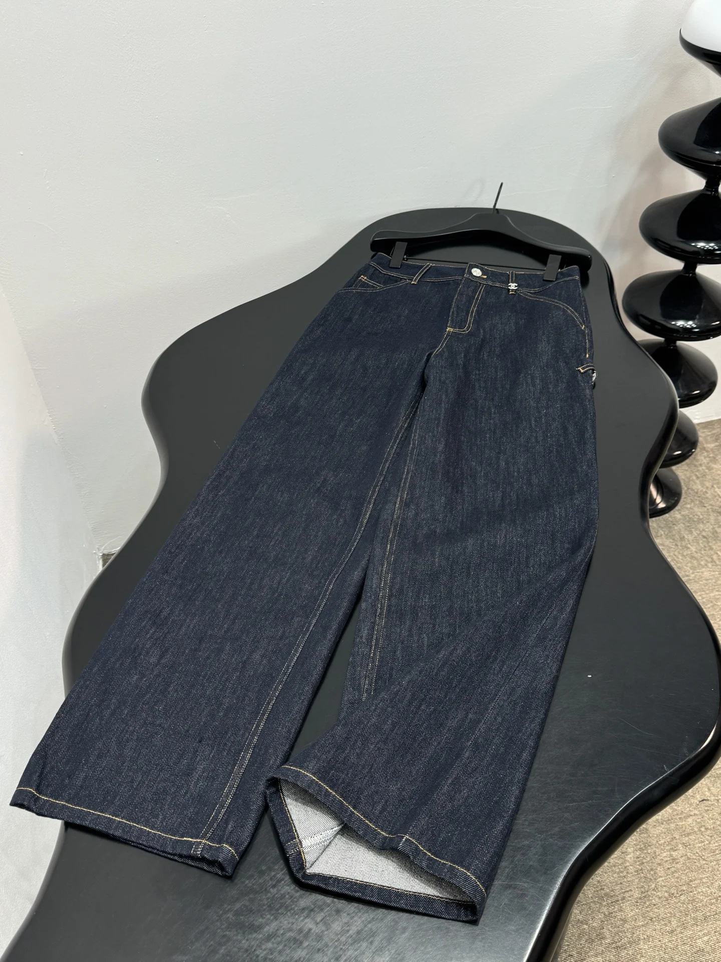 CHANEL Trousers Denim Dark Blue S M L C30202609061723 - Image 4