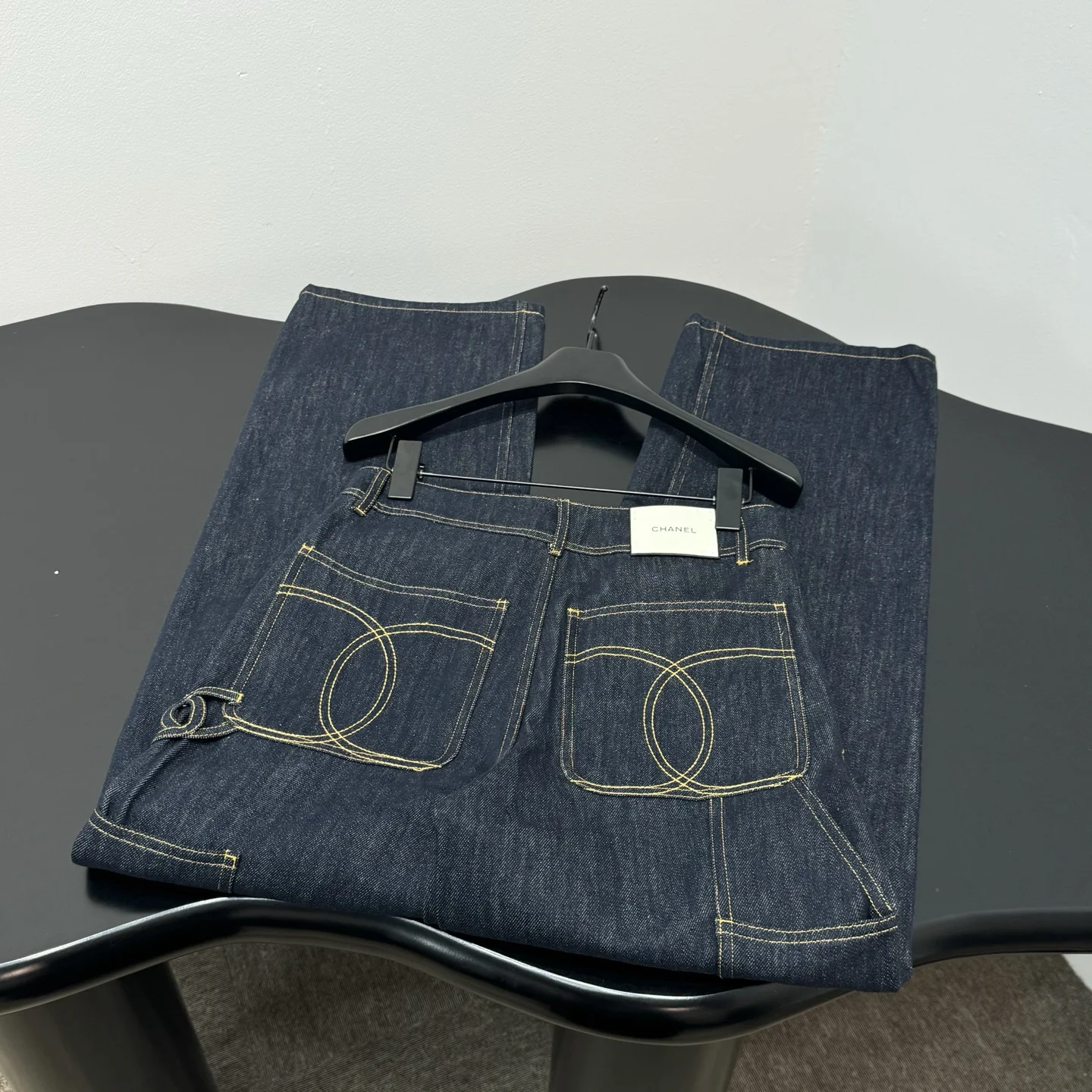 CHANEL Trousers Denim Dark Blue S M L C30202609061723 - Image 7