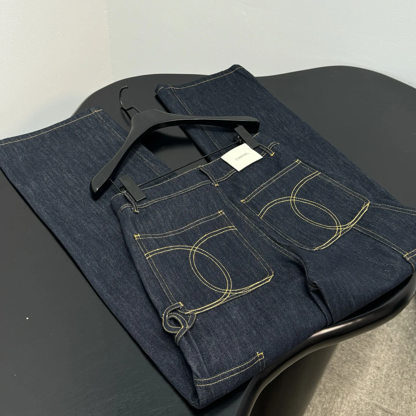 CHANEL Trousers Denim Dark Blue S M L C30202609061723 - Image 8