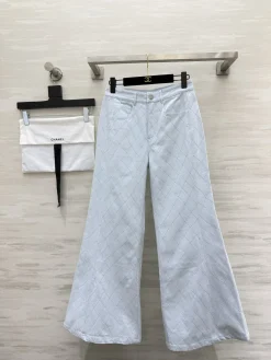 CHANEL Trousers Denim Light Blue-Gray S_M_L C15202609062633