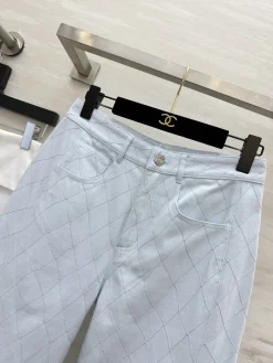 Alternative view of CHANEL Trousers Denim Light Blue-Gray S_M_L C15202609062633