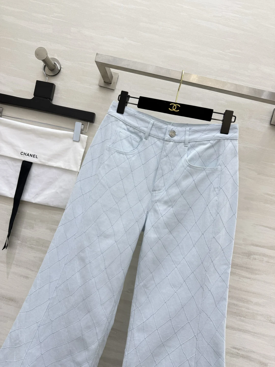 CHANEL Trousers Denim Light Blue-Gray S_M_L C15202609062633 - Image 5