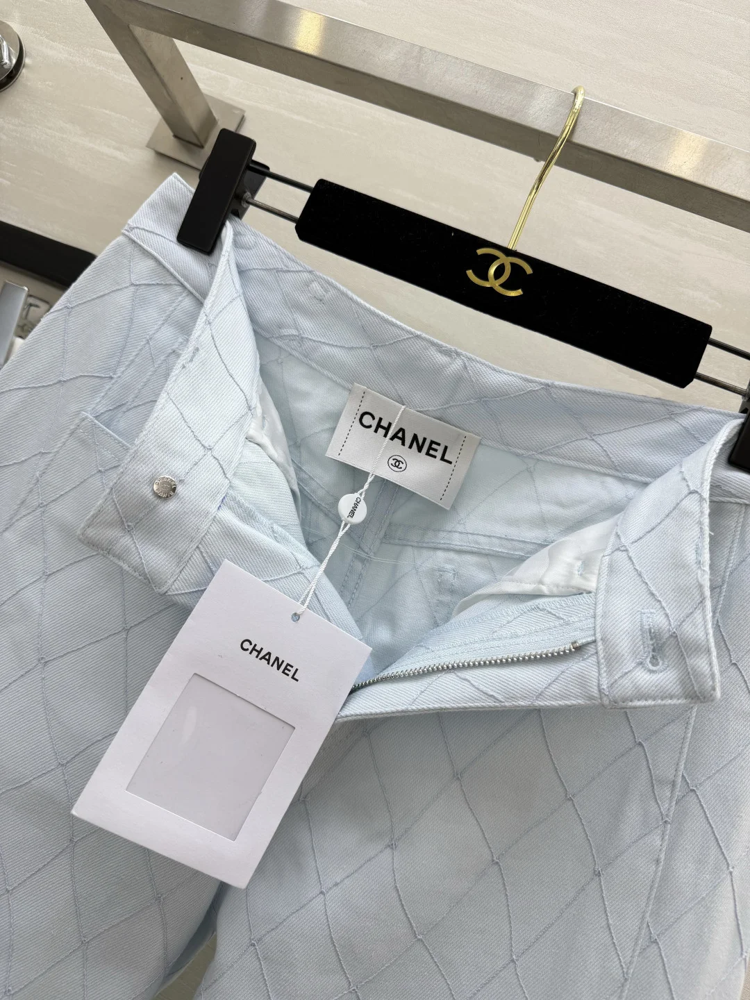 CHANEL Trousers Denim Light Blue-Gray S_M_L C15202609062633 - Image 7
