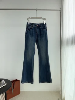 CHANEL Trousers Stretch Denim Blue 26-30 B45202609063563