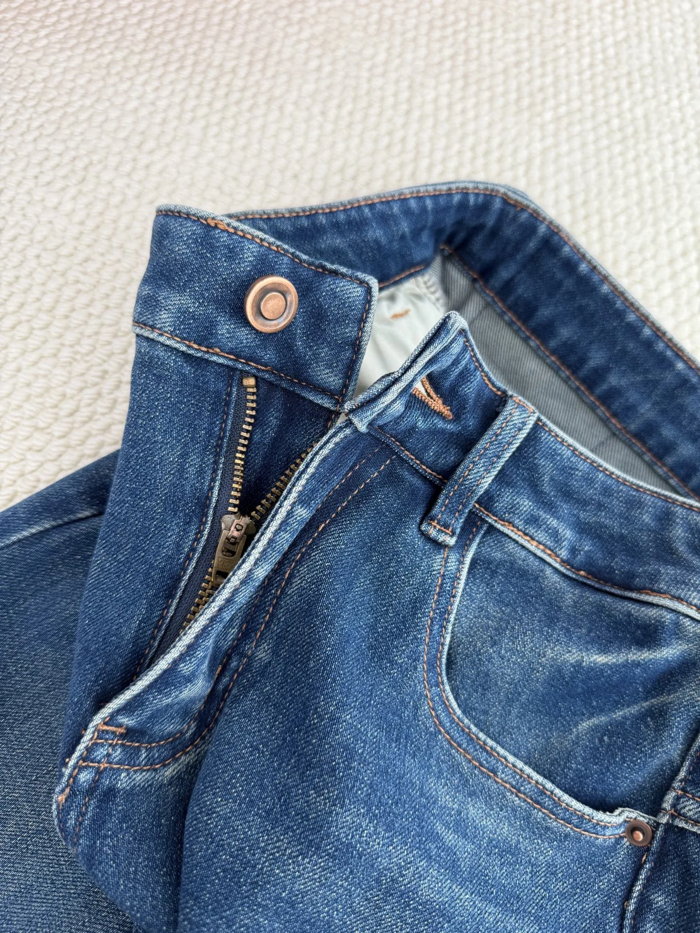 CHANEL Trousers Stretch Denim Blue 26-30 B45202609063563 - Image 10