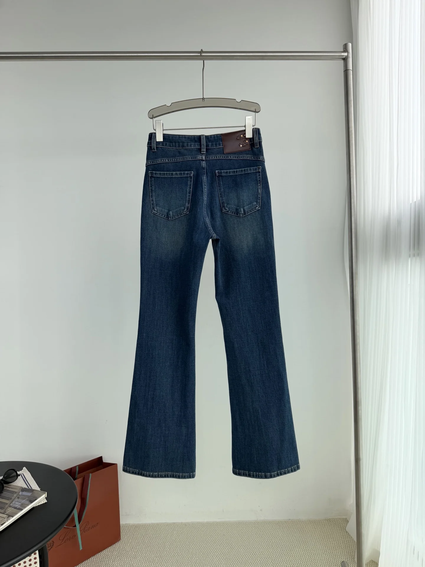 CHANEL Trousers Stretch Denim Blue 26-30 B45202609063563 - Image 5