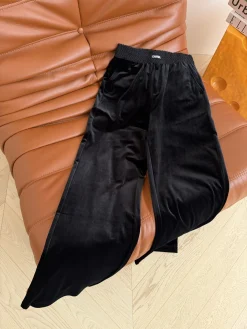 CHANEL Trousers Velvet Black S-L B55202609063060