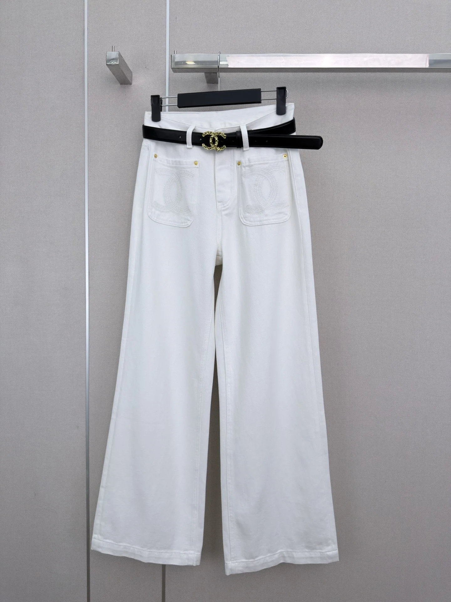 CHANEL Trousers White-Blue S-L B05202609062656 - Image 3