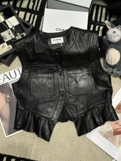 CHANEL Vests Black S-L D35202609061867