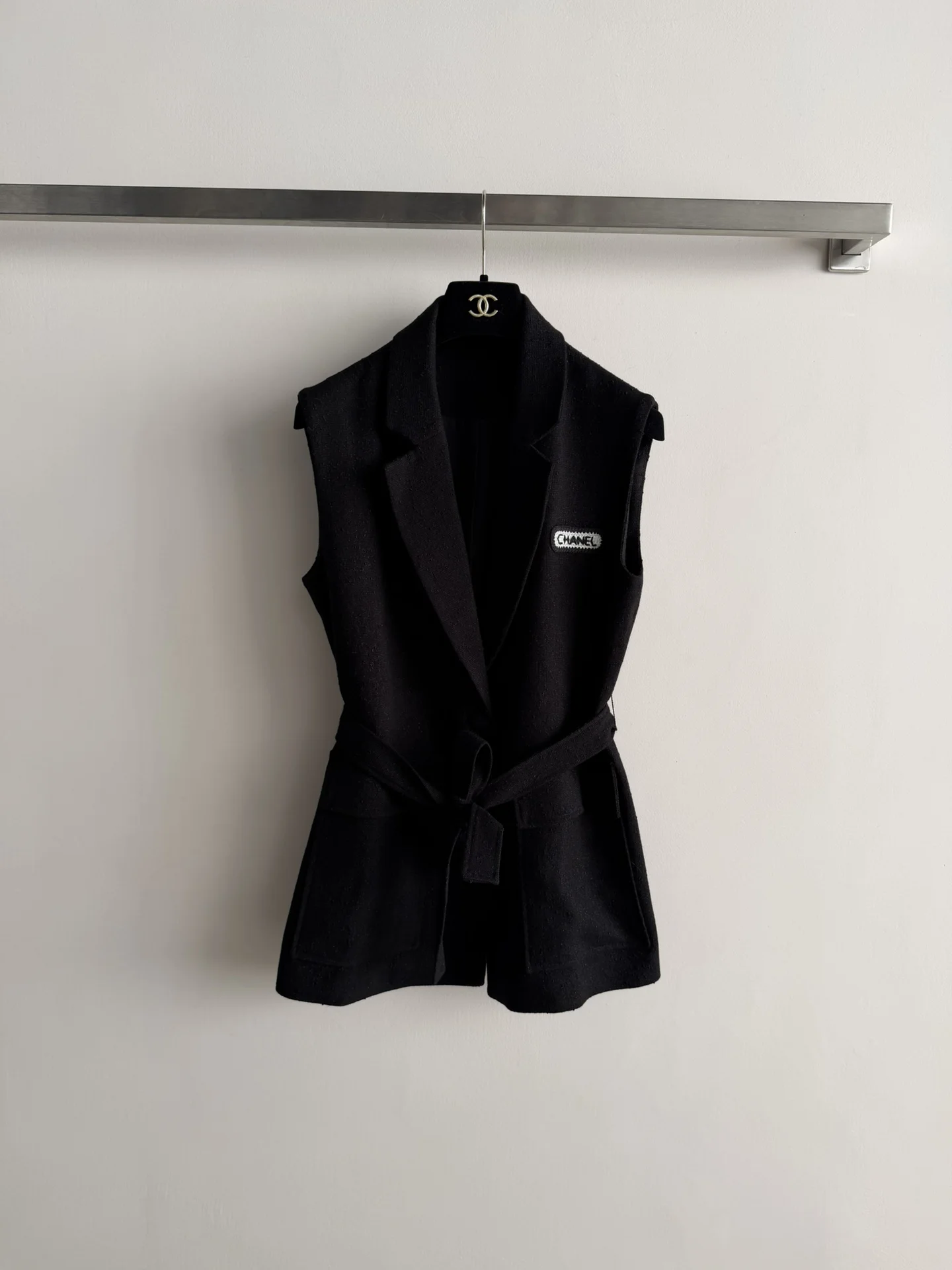 CHANEL Vests Tweed Blend Black S-L C15202609061563