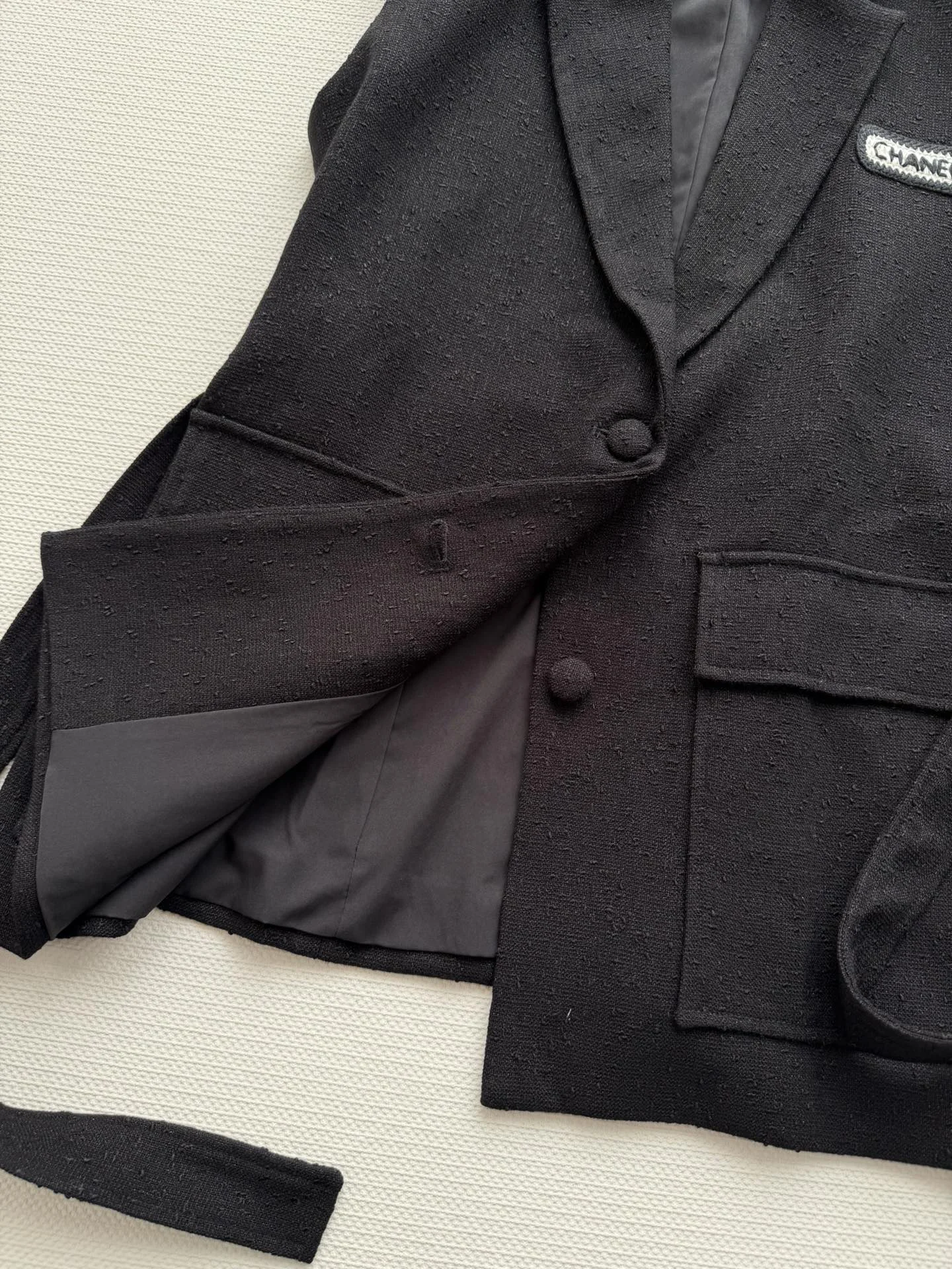 CHANEL Vests Tweed Blend Black S-L C15202609061563 - Image 8