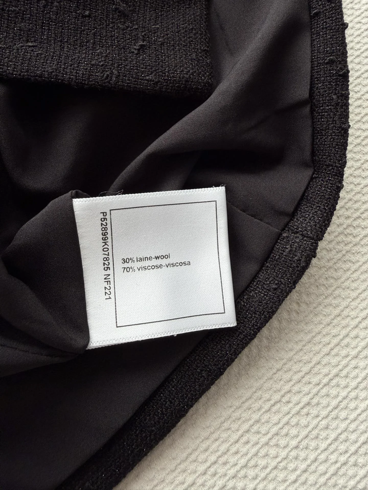 CHANEL Vests Tweed Blend Black S-L C15202609061563 - Image 9
